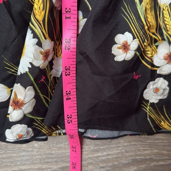 BORGO DE NOR DRESS ALBA BLACK FLORAL PRINT CREPE - Picture 13 of 13